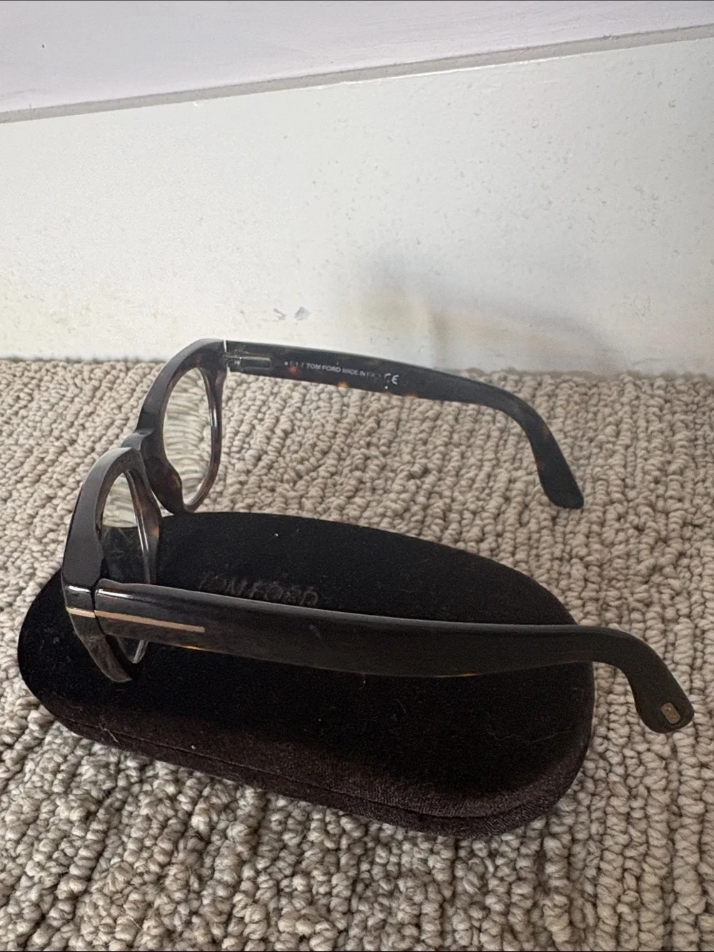 Tom Ford Women's Tortoiseshell Frame with Gold Temple T Accents